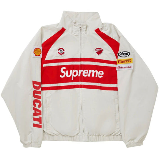 Supreme Ducati Track Jacket Light Grey