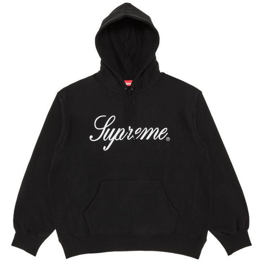Supreme Embroidered Script Hooded Sweatshirt Black