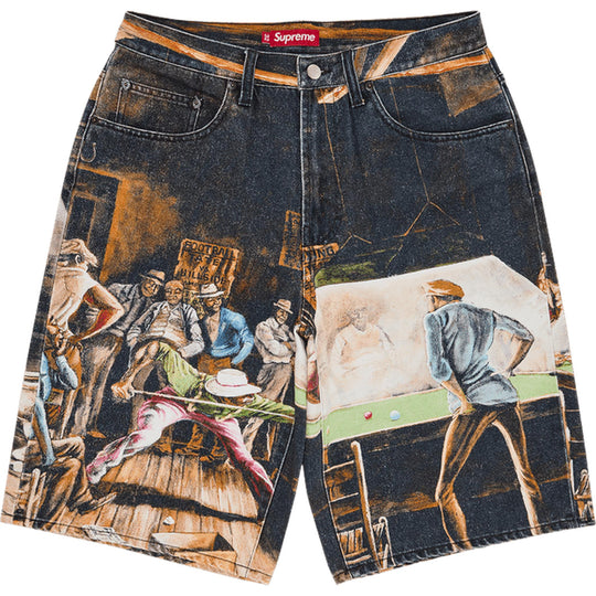 Supreme Ernie Barnes Baggy Denim Short Pool Hall