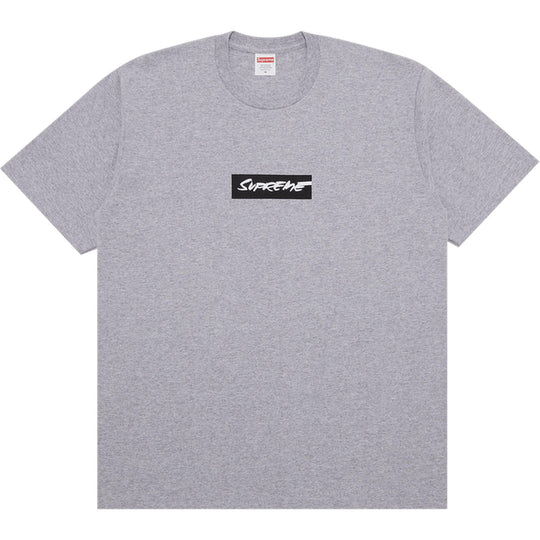 Supreme Futura Box Logo Tee Heather Grey