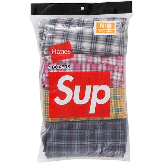 Supreme Hanes Plaid Boxers (4 Pack) Multicolor