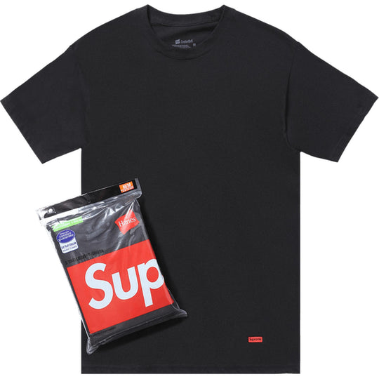 Supreme Hanes Tagless Tees (3 Pack) Black