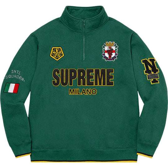 Supreme Milano Half Zip Pullover Dark Green