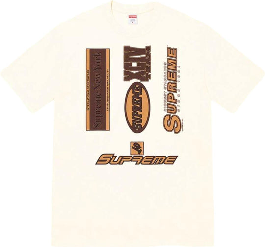 Supreme Multi Logos Tee Natural