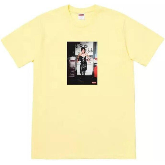 Supreme Nan Goldin Kim in Rhinestone Tee Pale Yellow