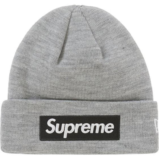 Supreme New Era Box Logo Beanie (FW22) Heather Grey