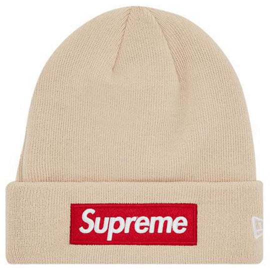 Supreme New Era Box Logo Beanie (FW24) Stone