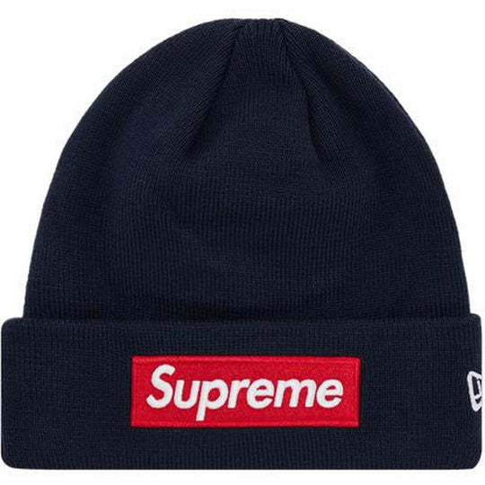 Supreme New Era Box Logo Beanie Navy (FW24)