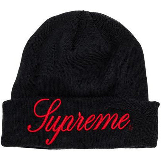 Supreme New Era Script Beanie Navy