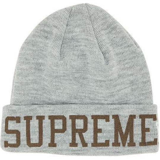 Supreme New Era Varsity Beanie Heather Grey