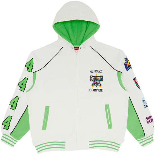 Supreme Playoffs Zip Up Hooded Sweatshirt White