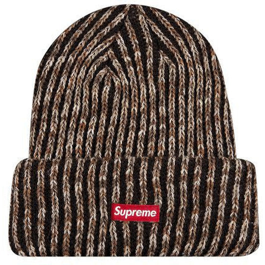 Supreme Rainbow Knit Loose Gauge Beanie (FW21) Dark Brown