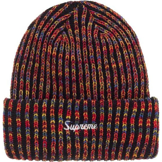Supreme Rainbow Loose Gauge Beanie (FW25) Black