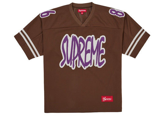 Supreme Reflective Football Jersey Brown
