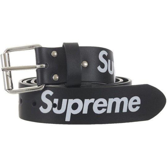 Supreme Repeat Leather Belt (FW25) Black