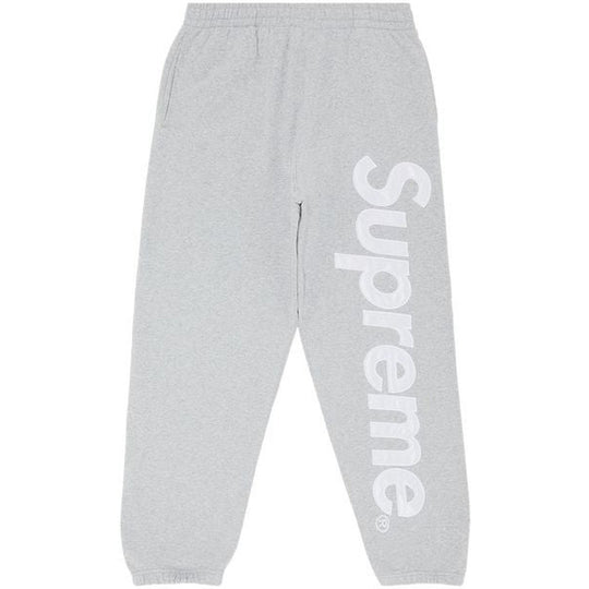 Supreme Satin Appliqué Sweatpant Heather Grey (FW24)