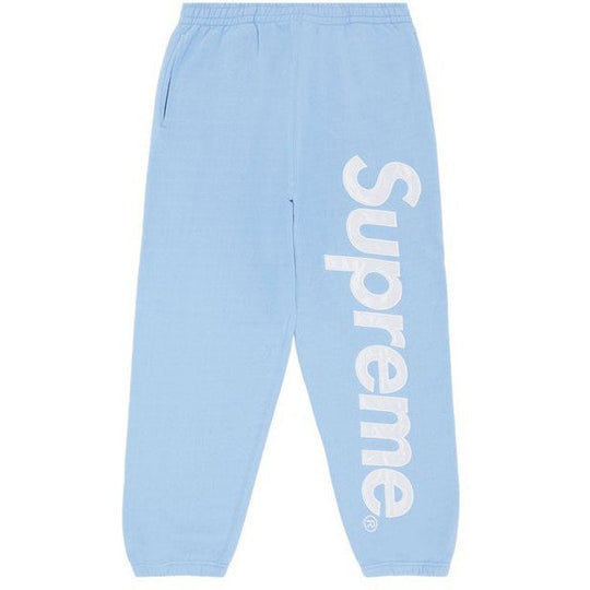 Supreme Satin Appliqué Sweatpant Light Blue (FW24)