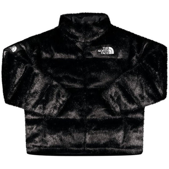Supreme The North Face Faux Fur Nuptse Jacket Black