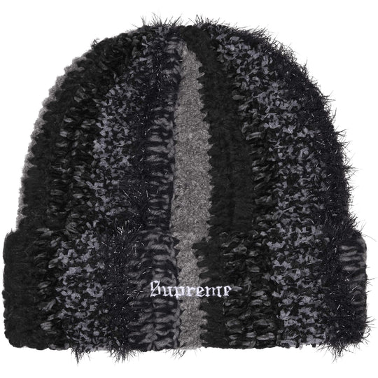 Supreme Tinsel Stripe Beanie Black
