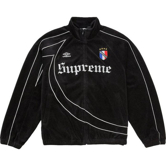 Supreme Umbro Velour Track Jacket Black