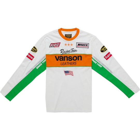 Supreme Vanson Leathers L/S Top White