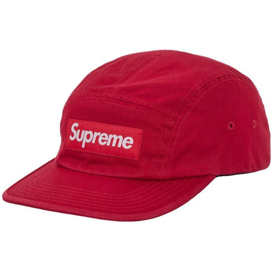 Supreme Washed Chino Twill Camp Cap (FW26) Red