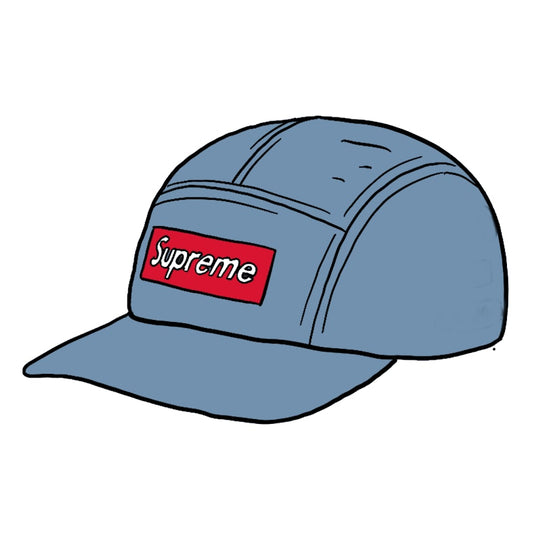 Supreme Washed Chino Twill Camp Cap (SS21) Denim