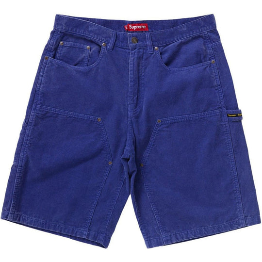 Supreme Washed Corduroy Double Knee Painter Short Blue
