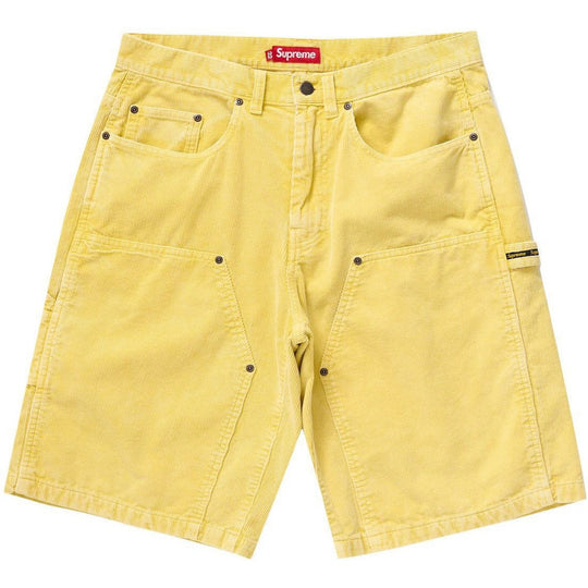 Supreme Washed Corduroy Double Knee Painter Short Yellow
