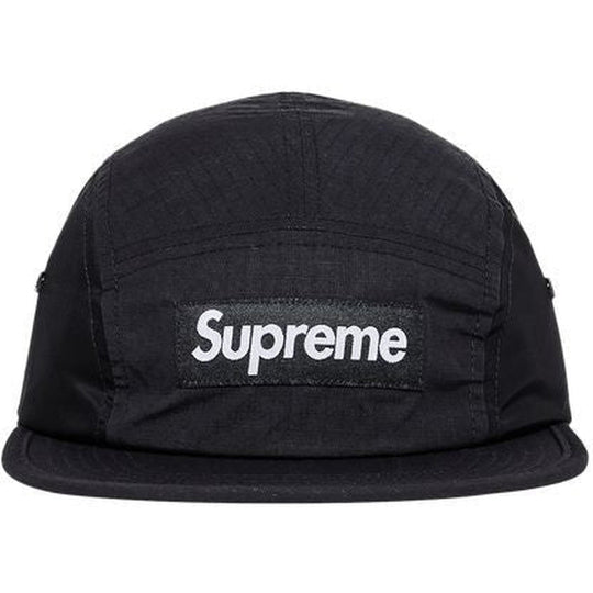 Supreme Waxed Ripstop Camp Cap Black