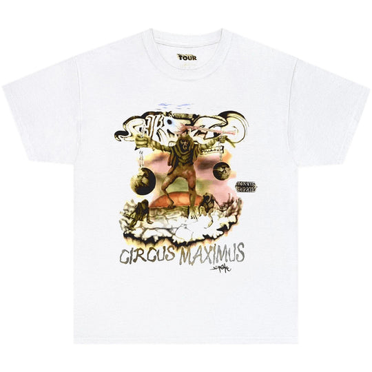 Travis Scott Utopia Tour Skitzo Circus Maximus Tee White