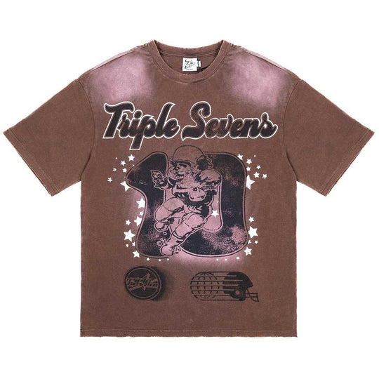 Triple Sevens All Star Football Tee Brown