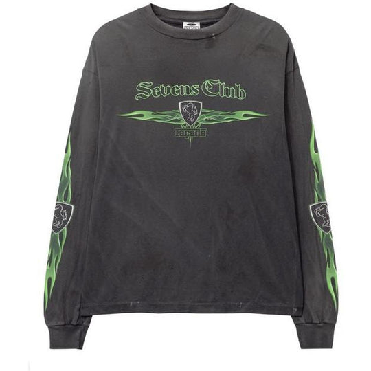 Triple Sevens Biker Long Sleeve Tee Black