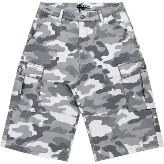 Triple Sevens Leather Camo Shorts Grey