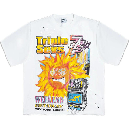Triple Sevens Weekend Getaway Tee White