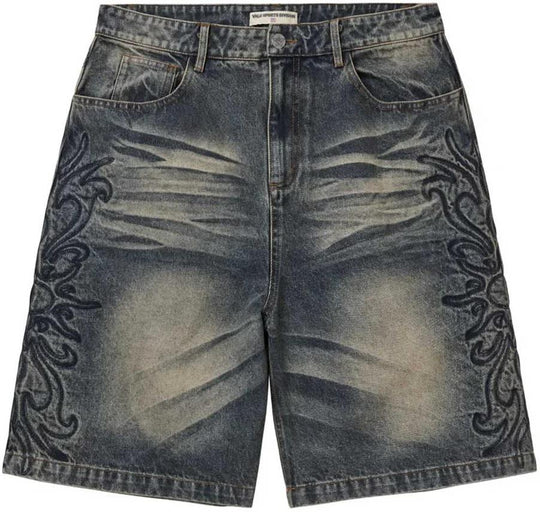VALE FLARE JORTS BLUE