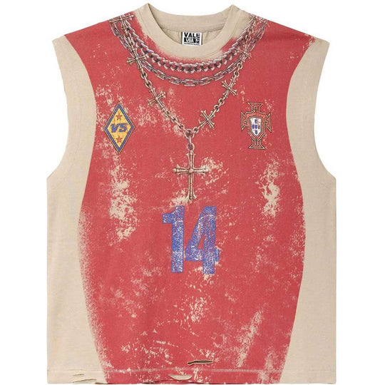 VALE Forever Futbol Muscle Sleeveless Tee Red
