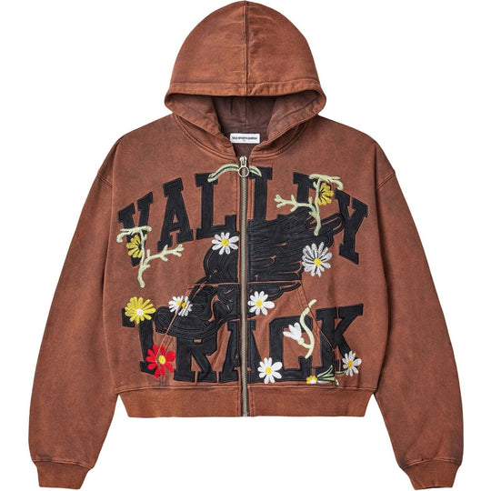 VALE Forever Harmony Garden Zip Up Hoodie Brown