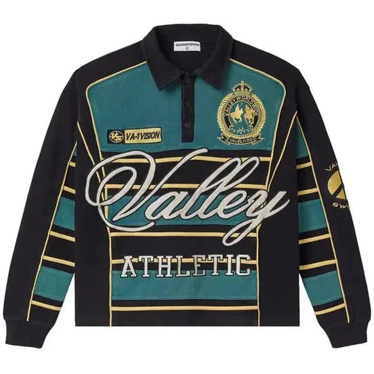 VALE Forever Laser Rugby Shirt L/S Black/Teal