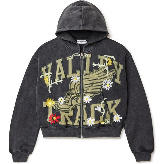VALE Forever Midnight Garden Zip Up Hoodie Black