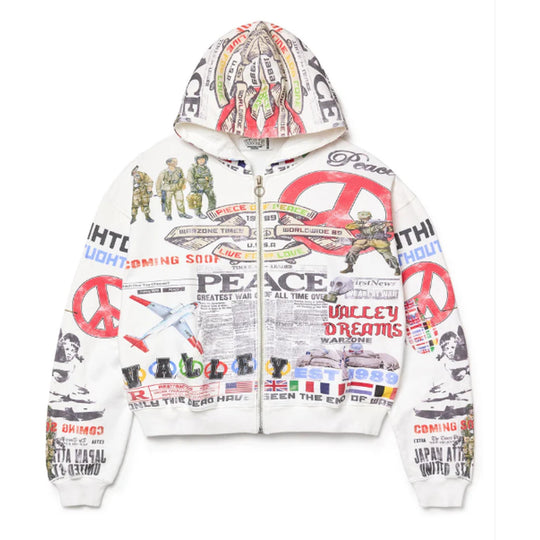 VALE Forever Peace Zip Up Hoodie