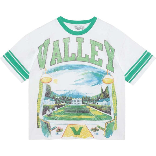 VALE Forever Tennis Court Ringer Tee White
