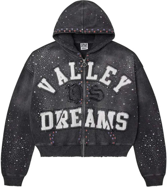 Vale Forever Classico Zip Up Hoodie Black