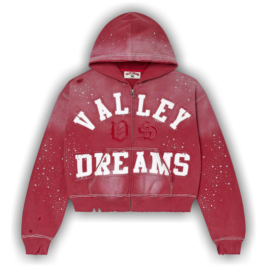 Vale Forever Classico Zip Up Hoodie 'Ruby'