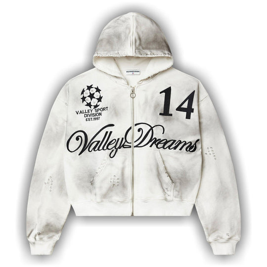 Vale Forever Oreo 14 Zip Up Hoodie White