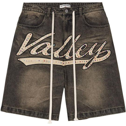 VALE Forever Skittles Black Denim Jorts