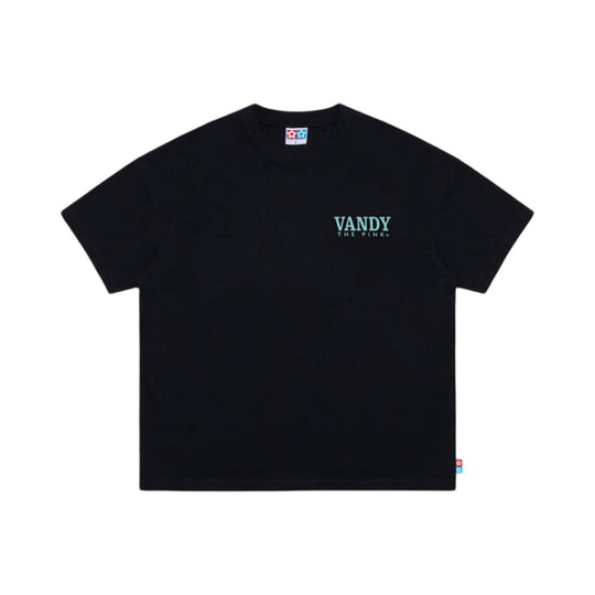 Vandy the Pink Chrome Flower Tee Black