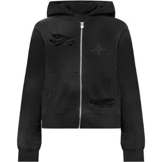 Vertabrae Classic Obsidian Zip-Up Hoodie