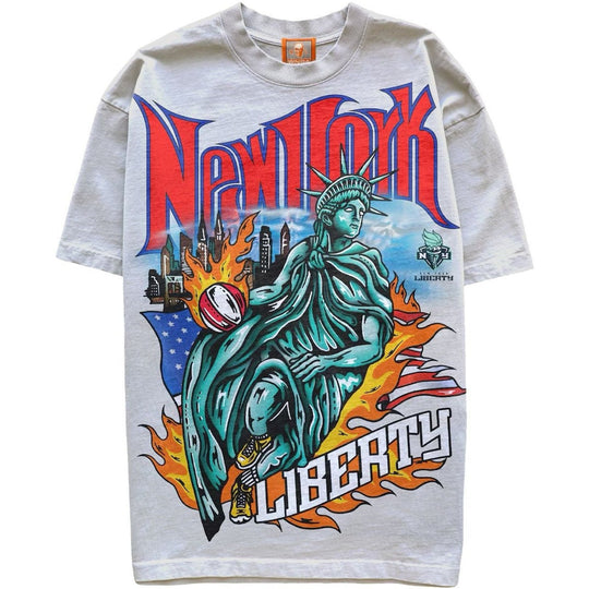 Warren Lotas New York Liberty Tee Cream