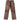 Triple Sevens Logo Leather Pants Brown